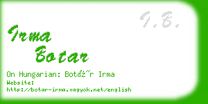 irma botar business card